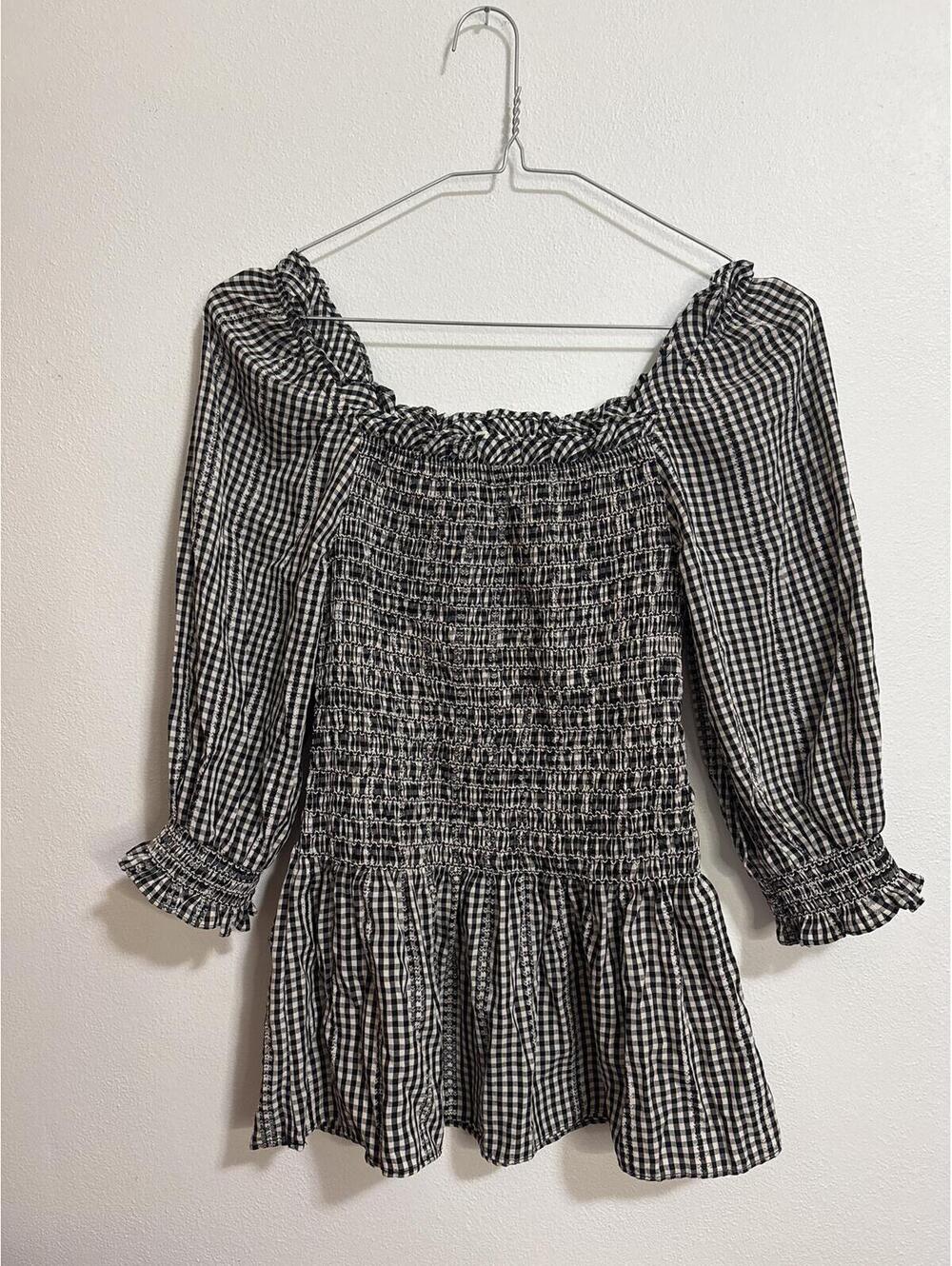 Max Studio gingham top XS